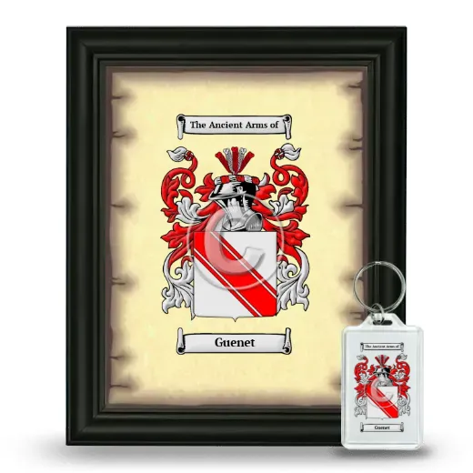 Guenet Framed Coat of Arms and Keychain - Black