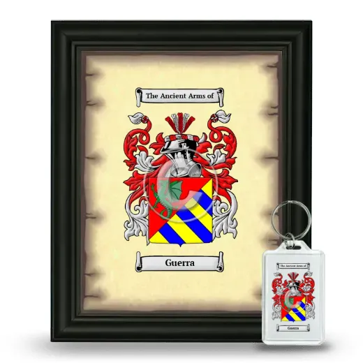 Guerra Framed Coat of Arms and Keychain - Black