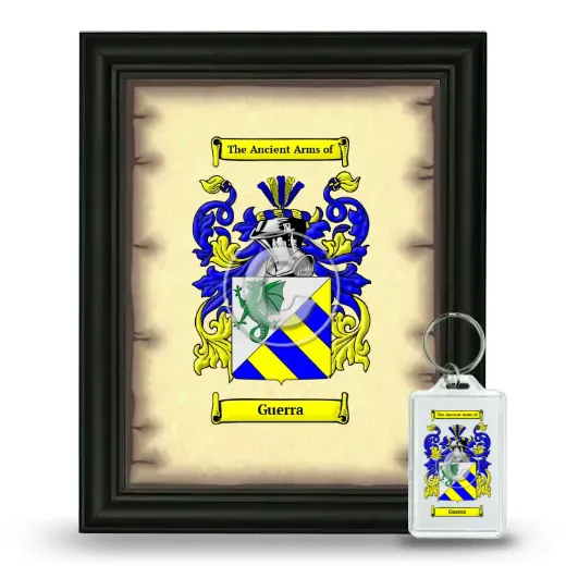 Guerra Framed Coat of Arms and Keychain - Black