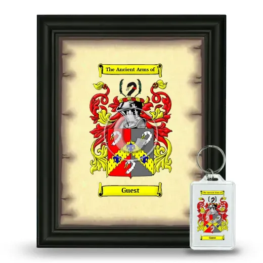 Guest Framed Coat of Arms and Keychain - Black