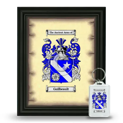 Guilbeault Framed Coat of Arms and Keychain - Black