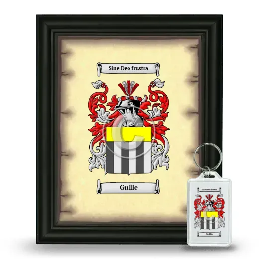 Guille Framed Coat of Arms and Keychain - Black