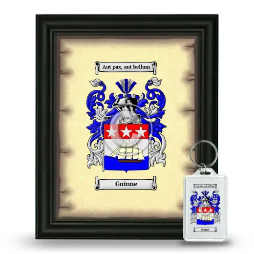 Guinne Framed Coat of Arms and Keychain - Black