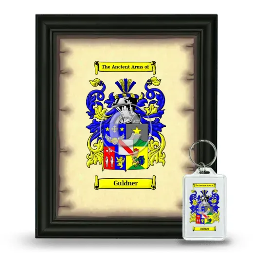 Guldner Framed Coat of Arms and Keychain - Black