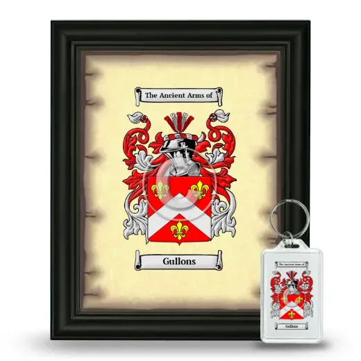 Gullons Framed Coat of Arms and Keychain - Black