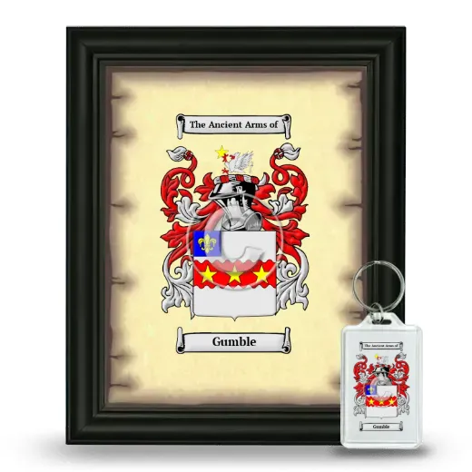 Gumble Framed Coat of Arms and Keychain - Black
