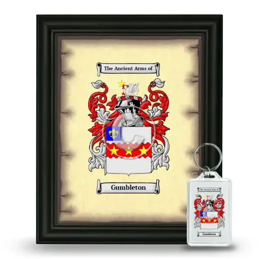 Gumbleton Framed Coat of Arms and Keychain - Black