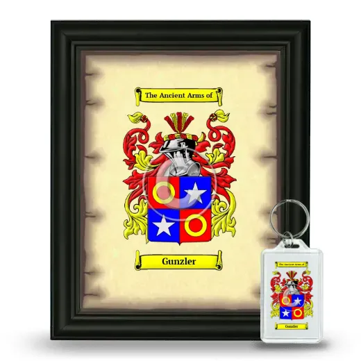 Gunzler Framed Coat of Arms and Keychain - Black