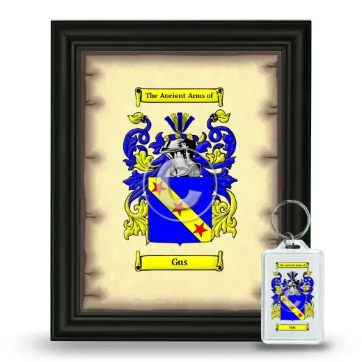 Gus Framed Coat of Arms and Keychain - Black