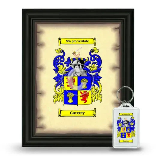 Guterey Framed Coat of Arms and Keychain - Black
