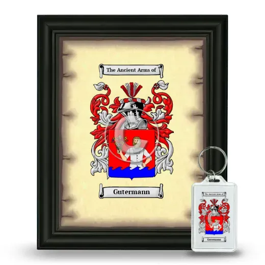 Gutermann Framed Coat of Arms and Keychain - Black