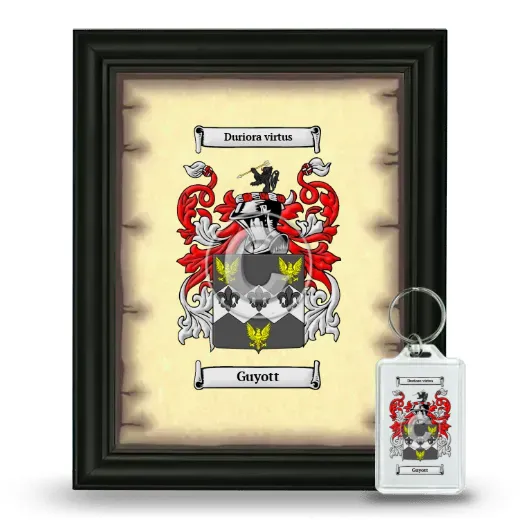 Guyott Framed Coat of Arms and Keychain - Black