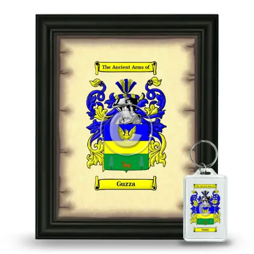 Guzza Framed Coat of Arms and Keychain - Black
