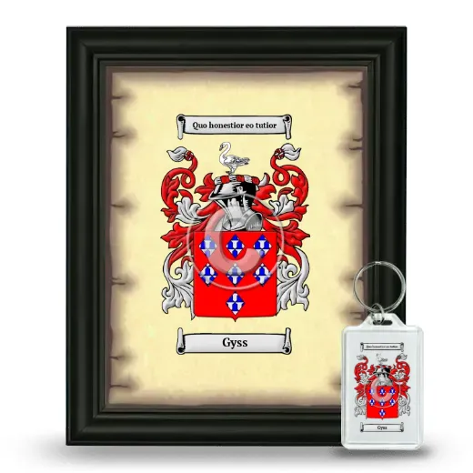 Gyss Framed Coat of Arms and Keychain - Black