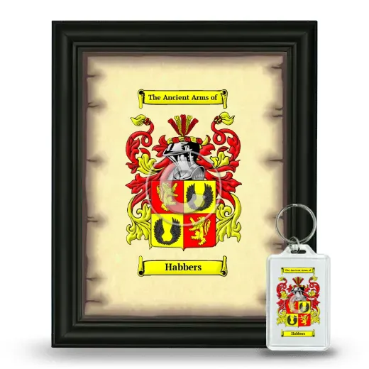 Habbers Framed Coat of Arms and Keychain - Black