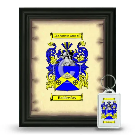Hadderslay Framed Coat of Arms and Keychain - Black