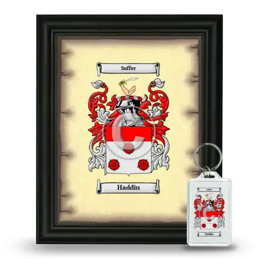Haddin Framed Coat of Arms and Keychain - Black
