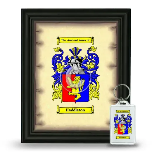 Haddleton Framed Coat of Arms and Keychain - Black