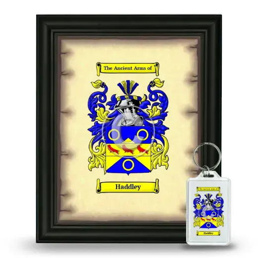 Haddley Framed Coat of Arms and Keychain - Black