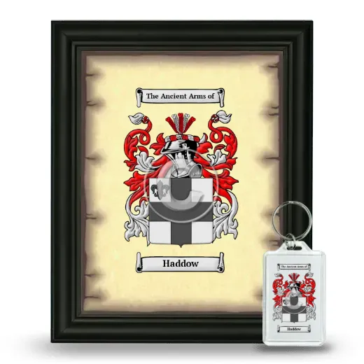 Haddow Framed Coat of Arms and Keychain - Black