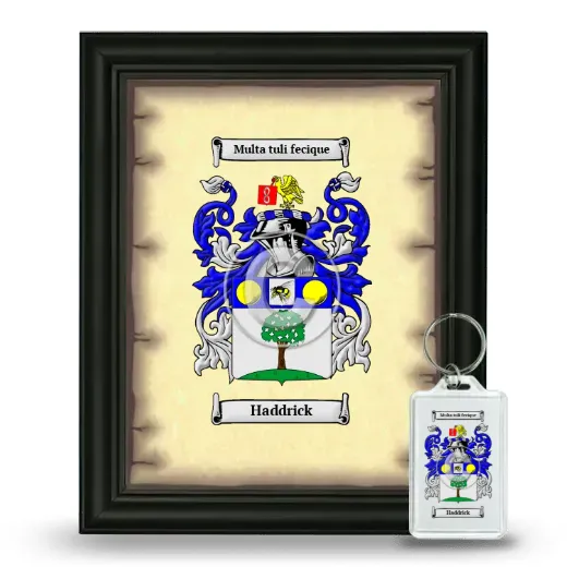 Haddrick Framed Coat of Arms and Keychain - Black