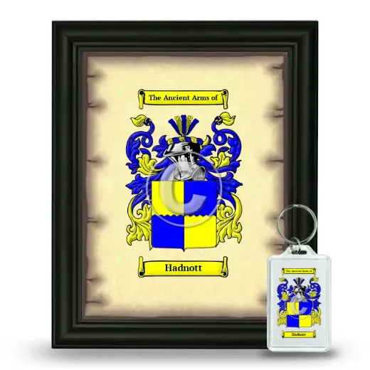 Hadnott Framed Coat of Arms and Keychain - Black