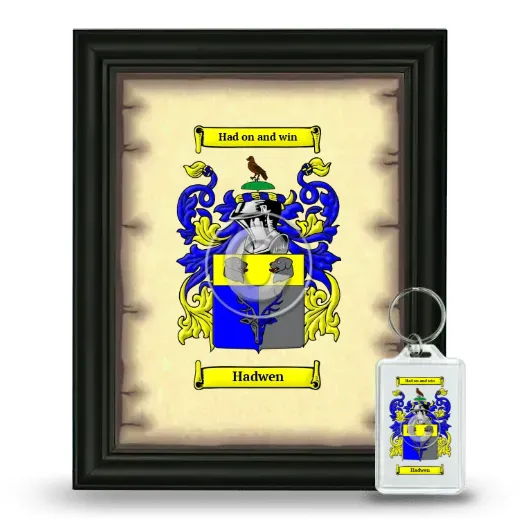 Hadwen Framed Coat of Arms and Keychain - Black