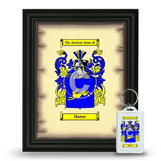 Haess Framed Coat of Arms and Keychain - Black