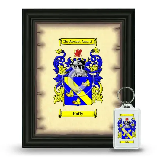 Haffy Framed Coat of Arms and Keychain - Black