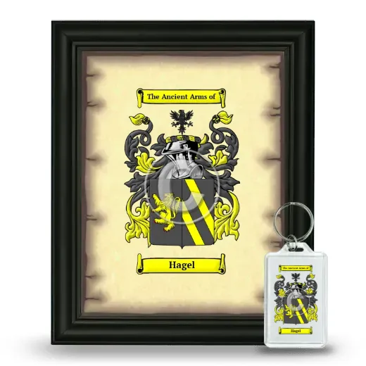 Hagel Framed Coat of Arms and Keychain - Black