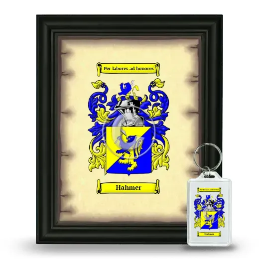 Hahmer Framed Coat of Arms and Keychain - Black