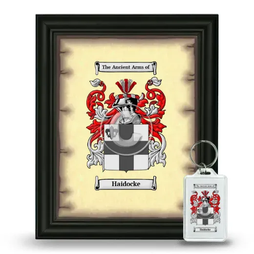 Haidocke Framed Coat of Arms and Keychain - Black