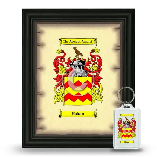Hakan Framed Coat of Arms and Keychain - Black
