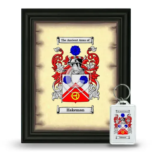 Hakeman Framed Coat of Arms and Keychain - Black