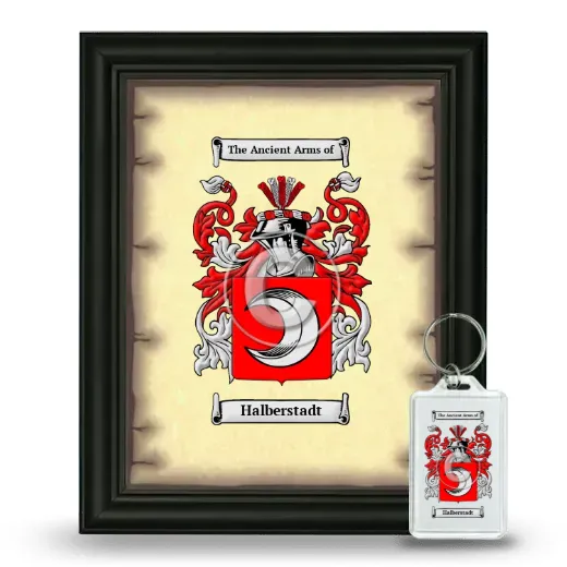 Halberstadt Framed Coat of Arms and Keychain - Black