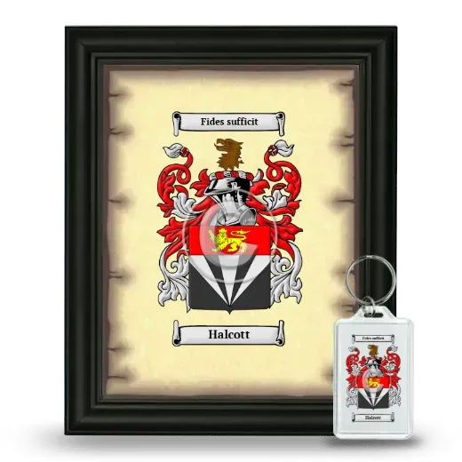 Halcott Framed Coat of Arms and Keychain - Black
