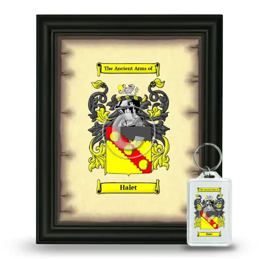 Halet Framed Coat of Arms and Keychain - Black