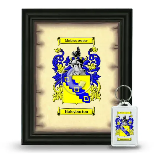 Haleyburton Framed Coat of Arms and Keychain - Black