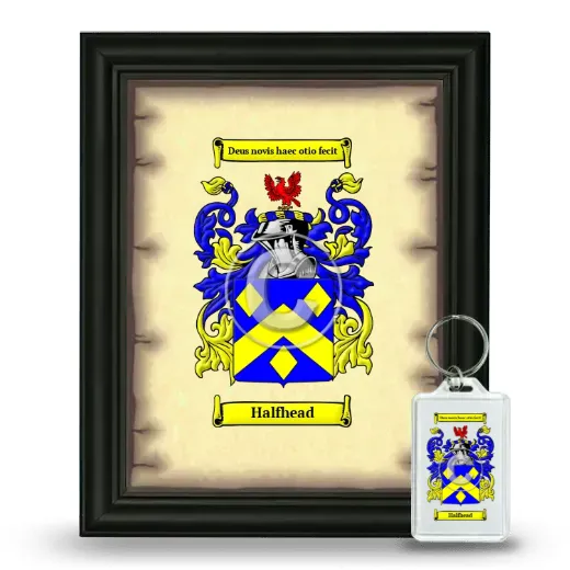 Halfhead Framed Coat of Arms and Keychain - Black