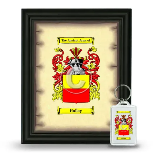 Hallay Framed Coat of Arms and Keychain - Black