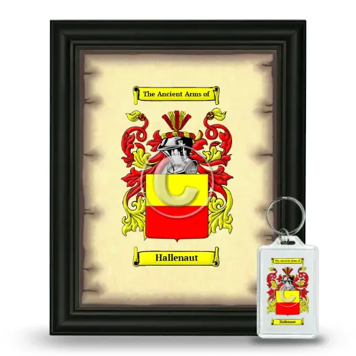 Hallenaut Framed Coat of Arms and Keychain - Black