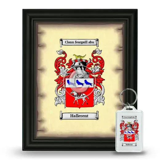Hallerent Framed Coat of Arms and Keychain - Black