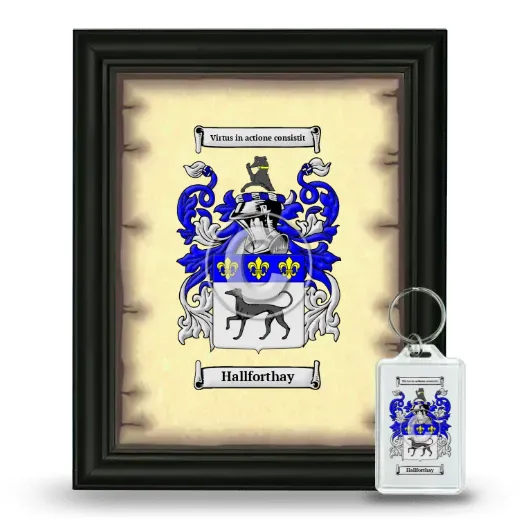 Hallforthay Framed Coat of Arms and Keychain - Black