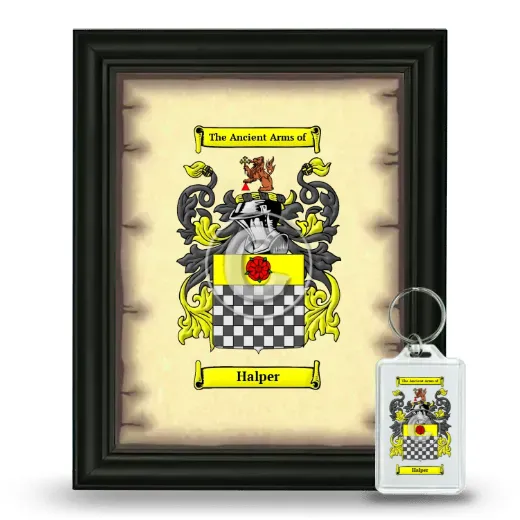 Halper Framed Coat of Arms and Keychain - Black