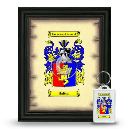 Halton Framed Coat of Arms and Keychain - Black