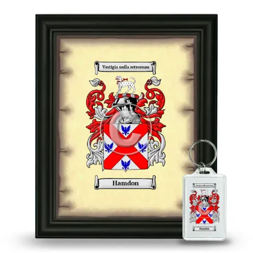 Hamdon Framed Coat of Arms and Keychain - Black