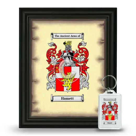 Hamett Framed Coat of Arms and Keychain - Black