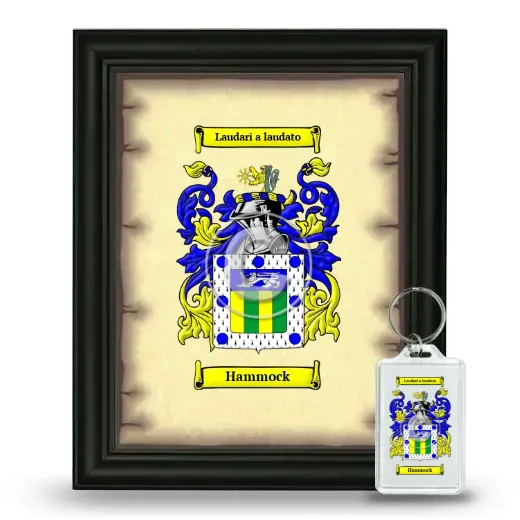 Hammock Framed Coat of Arms and Keychain - Black