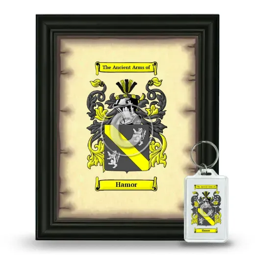 Hamor Framed Coat of Arms and Keychain - Black