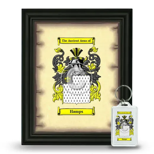 Hamps Framed Coat of Arms and Keychain - Black